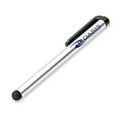 Silver Stylus Touch Pen with Black Pocket Clip